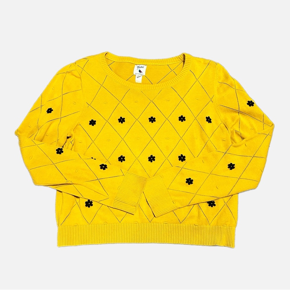 ANTHROPOLOGIE Yumi Daisy Sweater Kimmy Schmidt  size Large